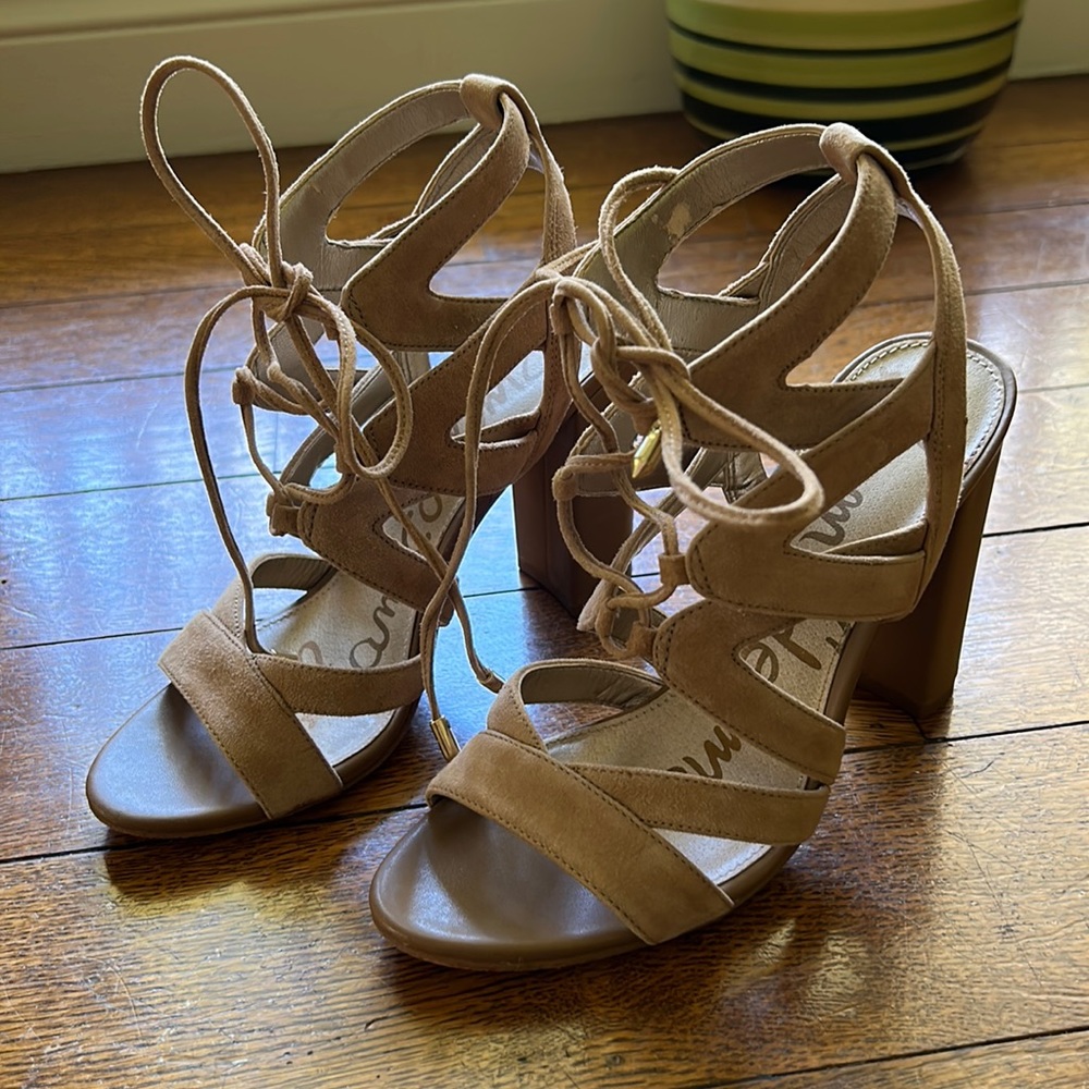 Sam Edelman Lace-up Yardley Block Heels